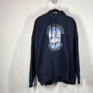Hanes Baked Blonde Ale Navy Hoodie for Men size large